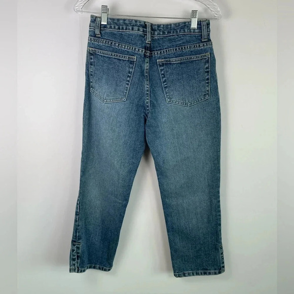 Boston Proper Capri Slit Hem Jeans 100% Cotton Size 2 - Picture 4 of 13